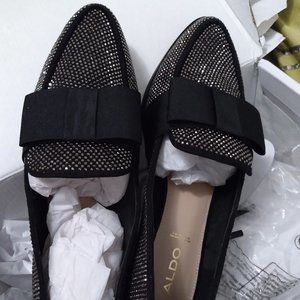 NIB Aldo Nerillan Black Sparkly Shoes BLING! 8.5